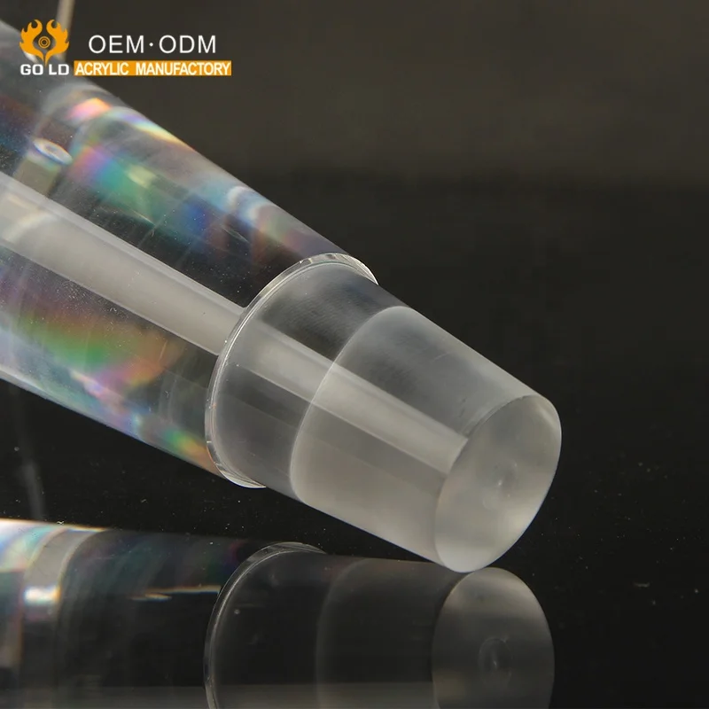 Fashion Style Clear Acrylic Plastic Crystal Heavy Duty Furniture Leg For Chair Base Part