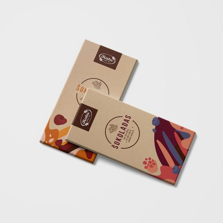 Wholesale Eco-Friendly Kraft Paper Custom Chocolate Bar Wrapper