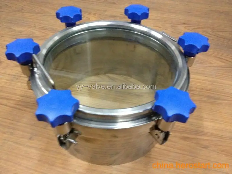 
Professional China manufacturer cheap price Sanitary stainless steel pressure manhole cover manway door with full sight glass 