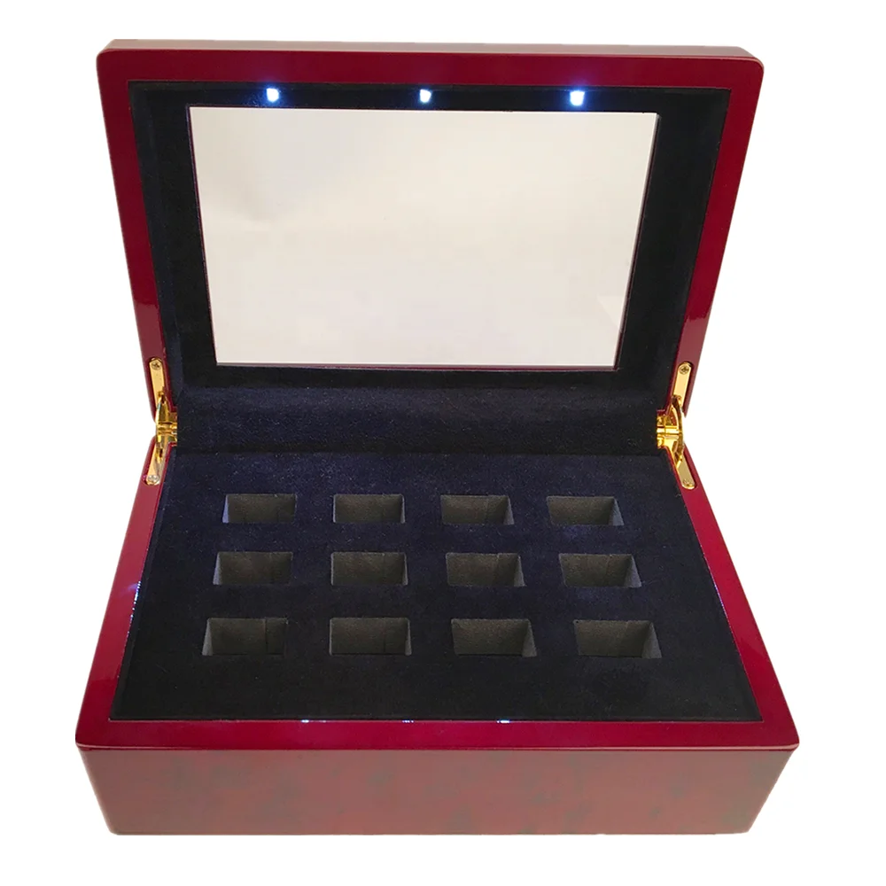 Factory Wholesale Custom Piano Lacquer Wood Antique Style Ring Gift Display Box