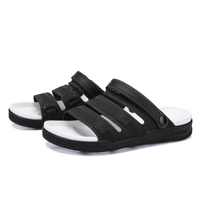 factory beach EVA  men jelly clog shoes men casual sandals Pure black clogs shoes