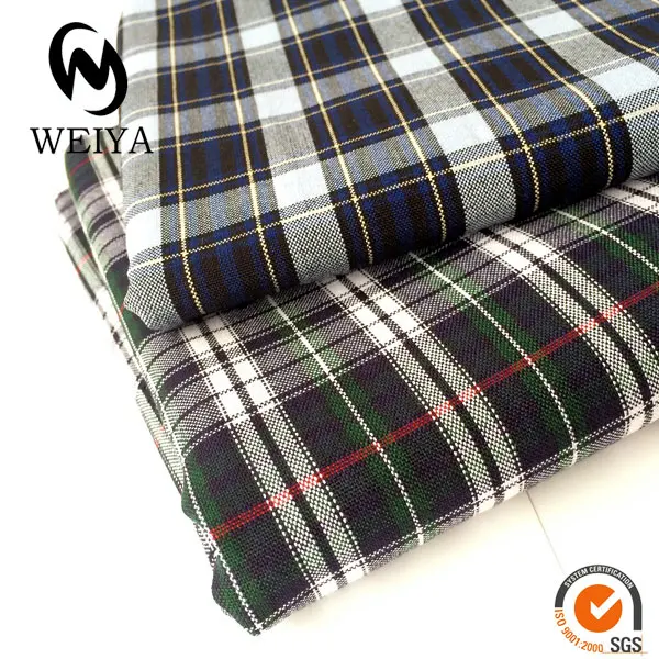 
Adult school girl plaid skirt material cotton plaid school uniform fabric 