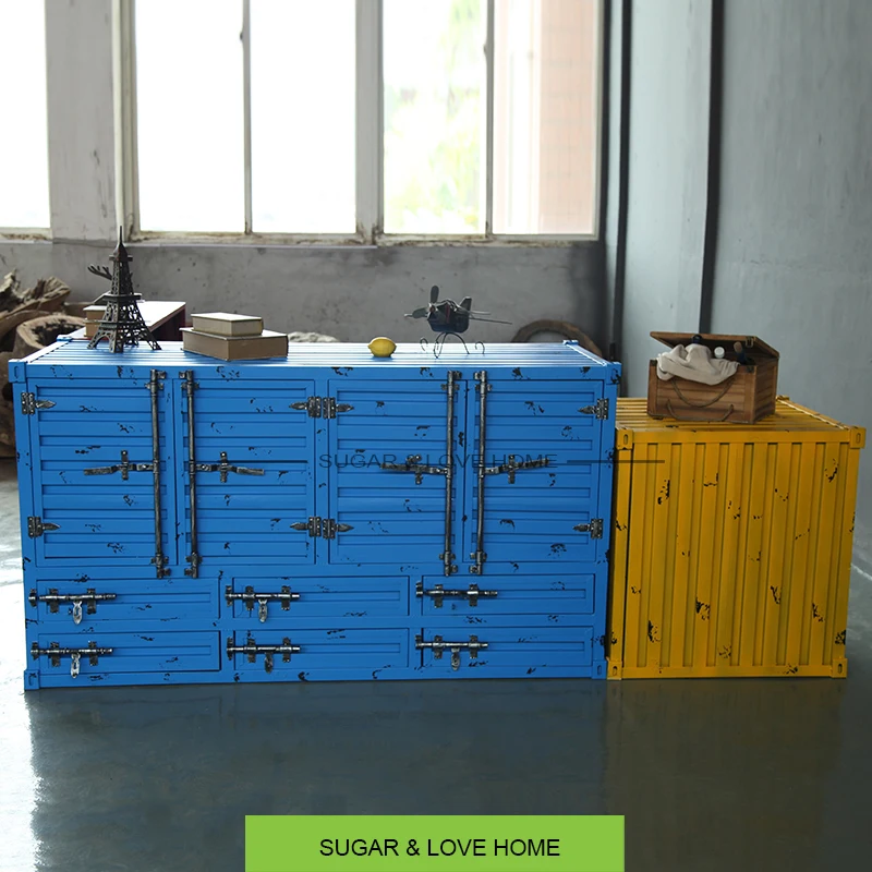 industrial furniture,loft style, shipping container furniture reception desk L shape