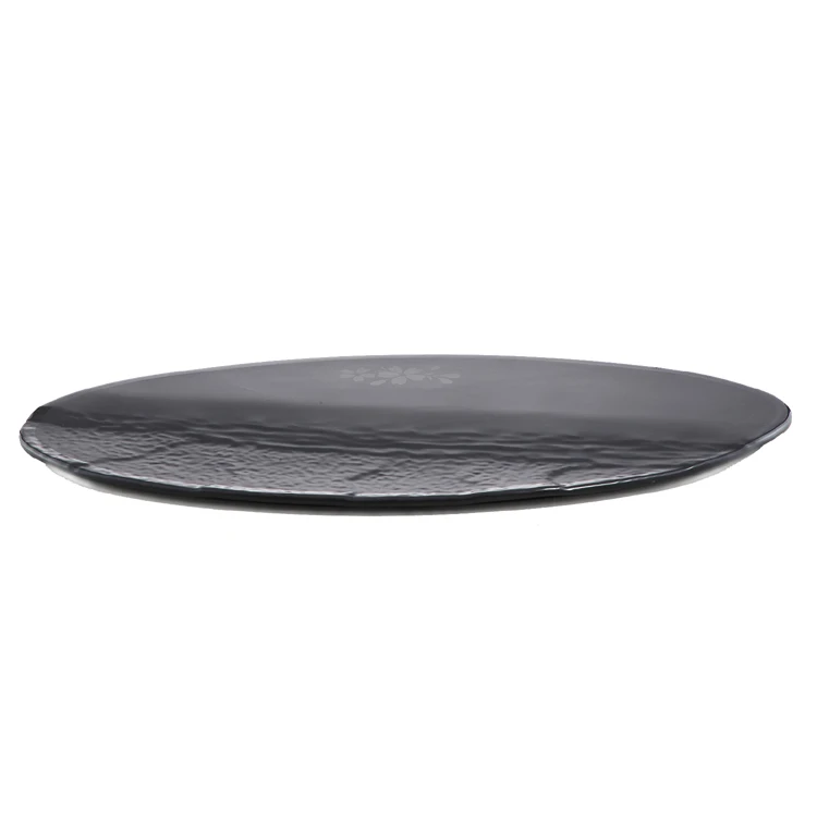 Marble sushi serving tray large black 100% melamine oval charger plate