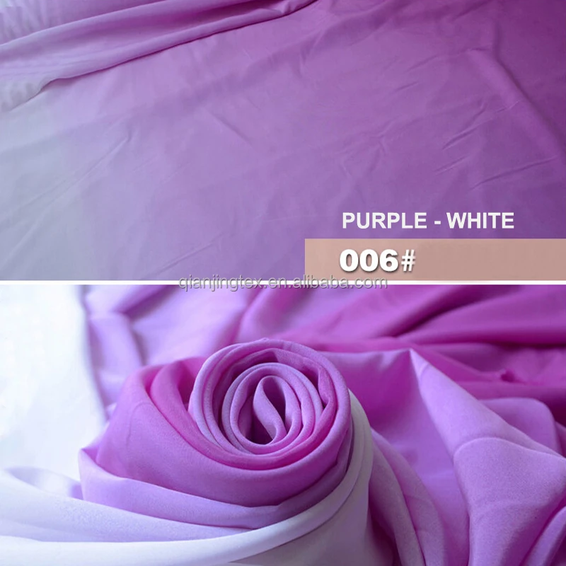Good drapery 100% polyester plain woven printed gradient chiffon fabric for cosplay