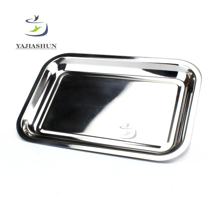 Cheaper Good Quality Stainless Steel Dessert Plate Food Container / Outdoor Picnic Tray Dish Plate