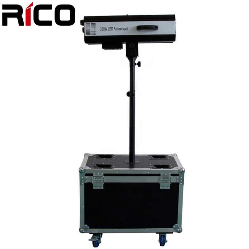 wedding party show supply with flight case 330W follow spot led focus light price