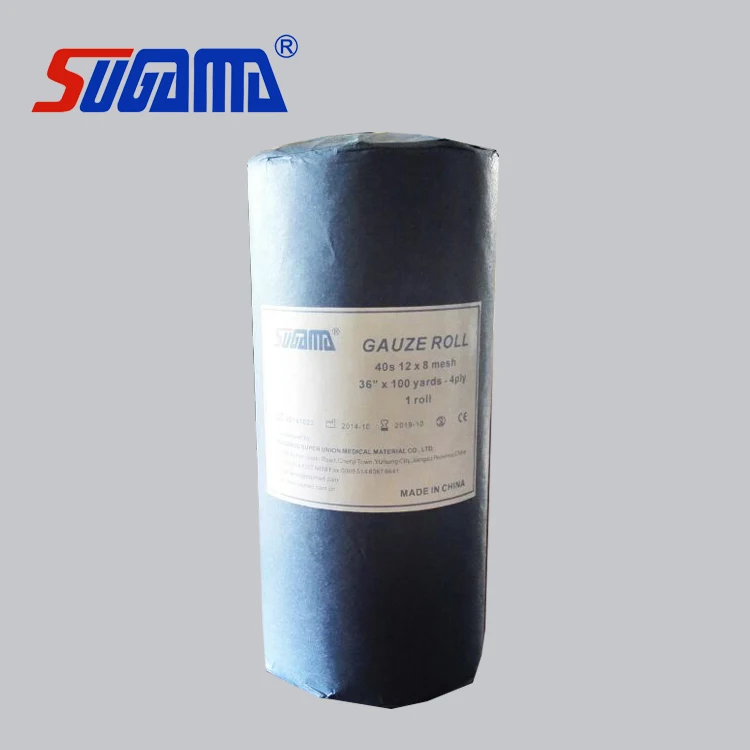 CE ISO certificated cotton medical gauze roll absorbent gauze roll