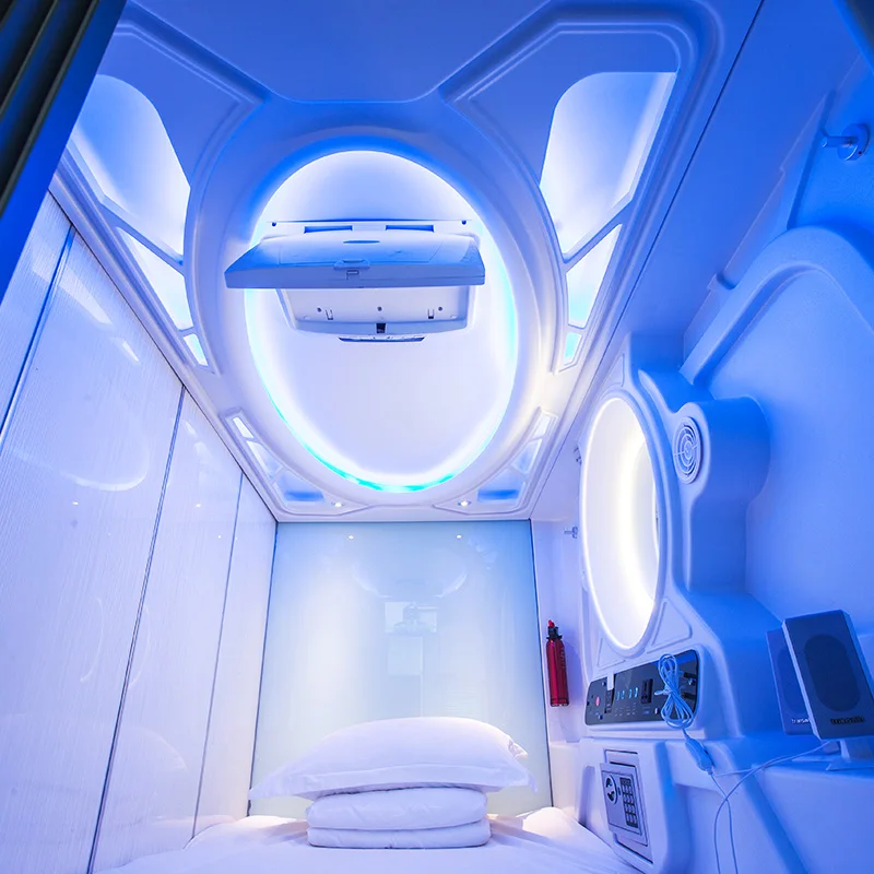 home use modern fashionable kids bunk bed with somatosensory games TV, Capsule Bed hostel beds metal bunk