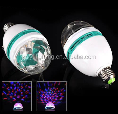 Hot Selling B22/E27 Crystal Rotating Led bulb
