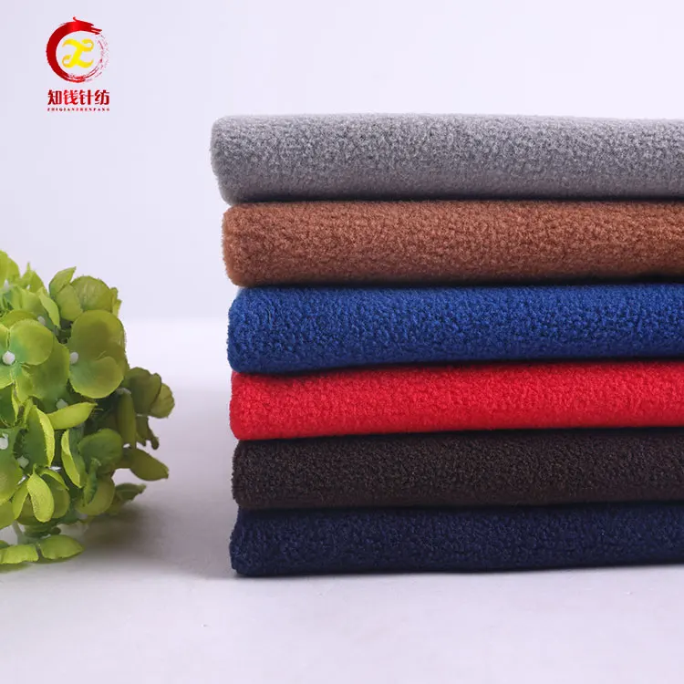 Китай производство 100 Поли fdy тяжелый толстый флис ткань