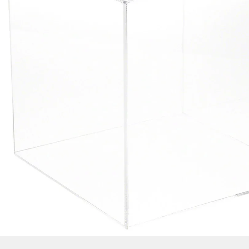 10 inch Clear Cube Acrylic Display Boxes with Hinged Lid