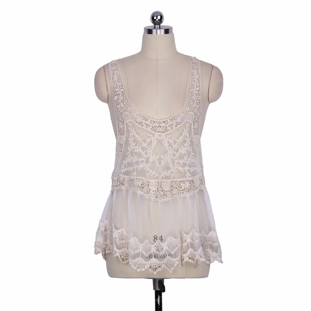 YOUME 2017 New Hot Sales Sexy Summer Sleeveless Lace Swimwear Bikini Cover Up Beach Swimsuits