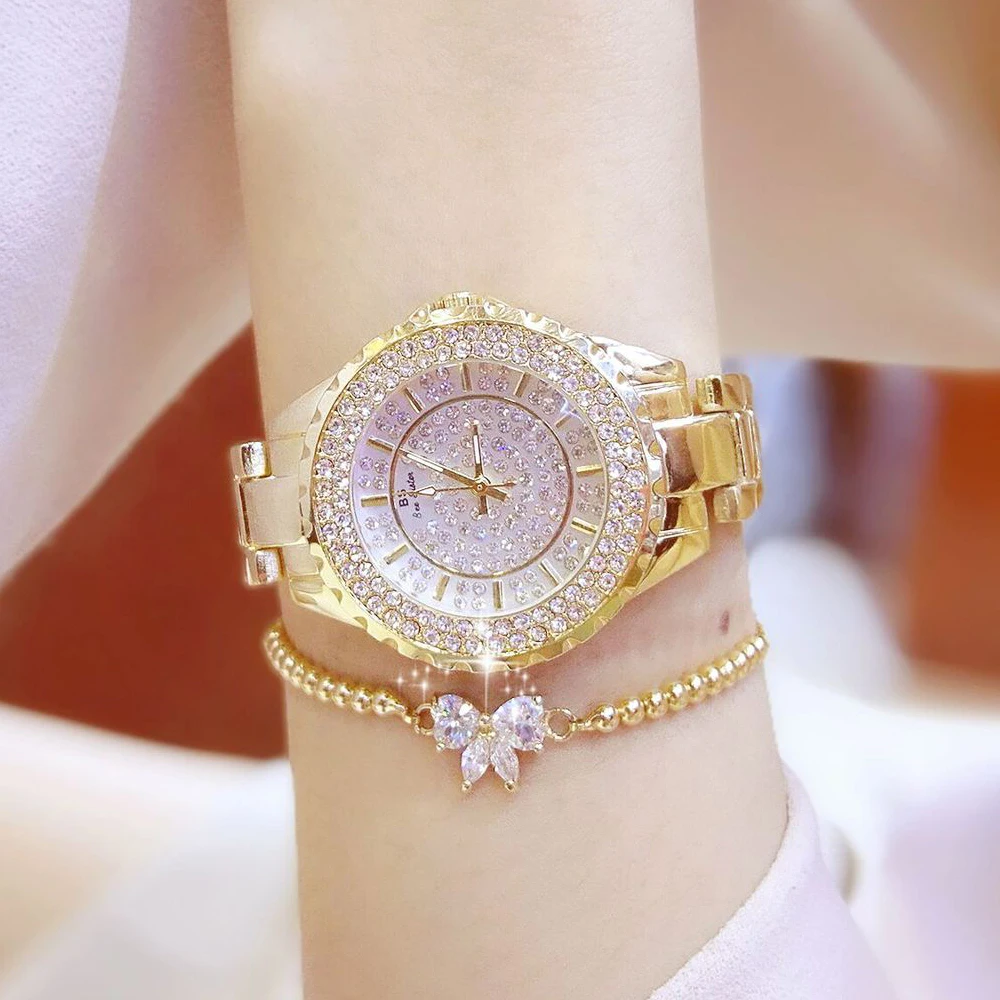Women Watches 2019 Luxury Brand Ladies Dress Watches Stainless Steel Diamond Watch Quartz Clock Relogio Feminino
