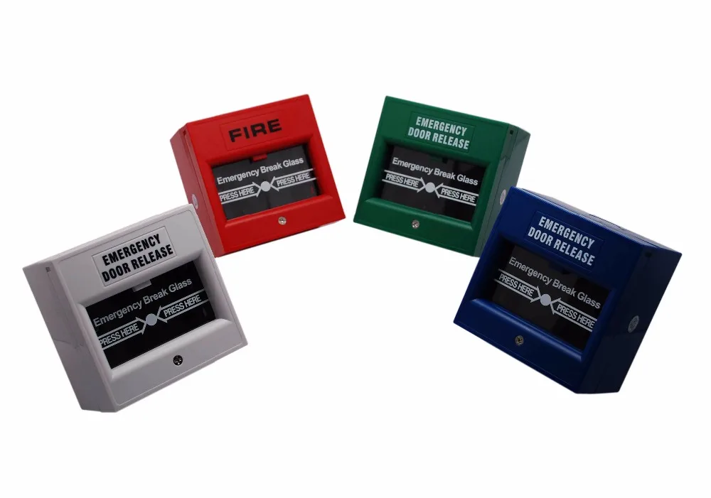 YH-66 Red/Green/Blue color glass break switch button for fire alarm