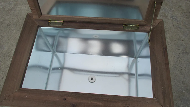 Деревянная коробка-холодильник для улицы в рустикальном стиле 53QT