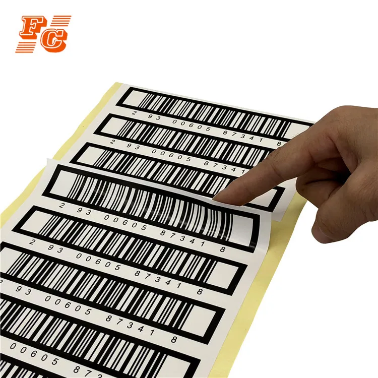 High quality adhesive serial number barcode label paper