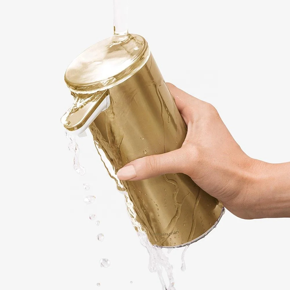 Top Seller 2025 5 Star Hotel Sensor Hand Touch Free Automatic Sanitizer Liquid Foam Soap Dispenser in Brass Effect