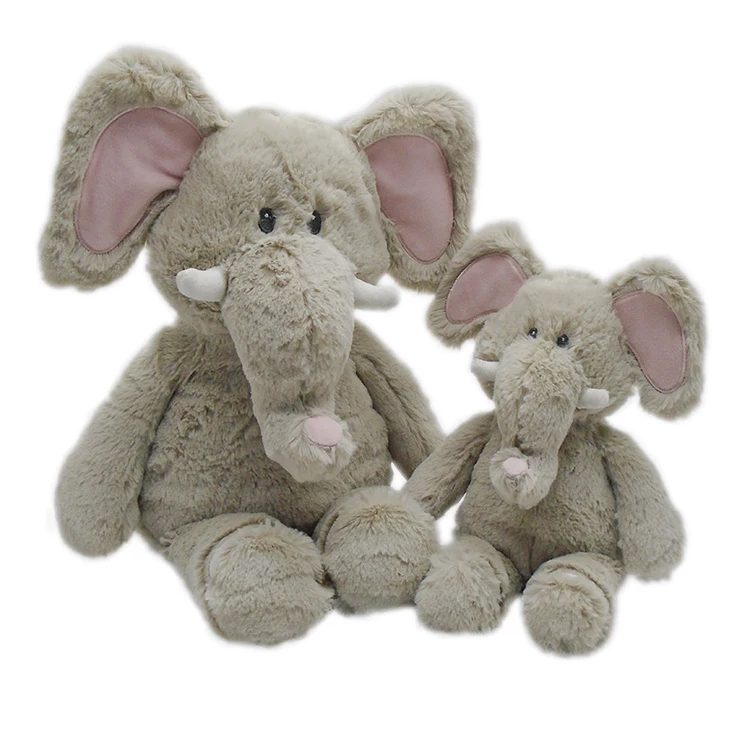 Мягкие Плюшевые игрушки-Слон ручной работы с большими розовыми ушками для прекрасных