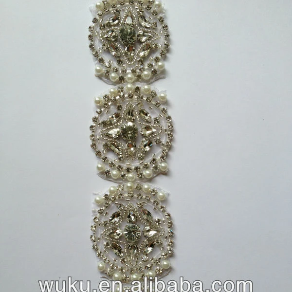 Wuku дизайн, горячая фиксация, отделка хрустальной ткани