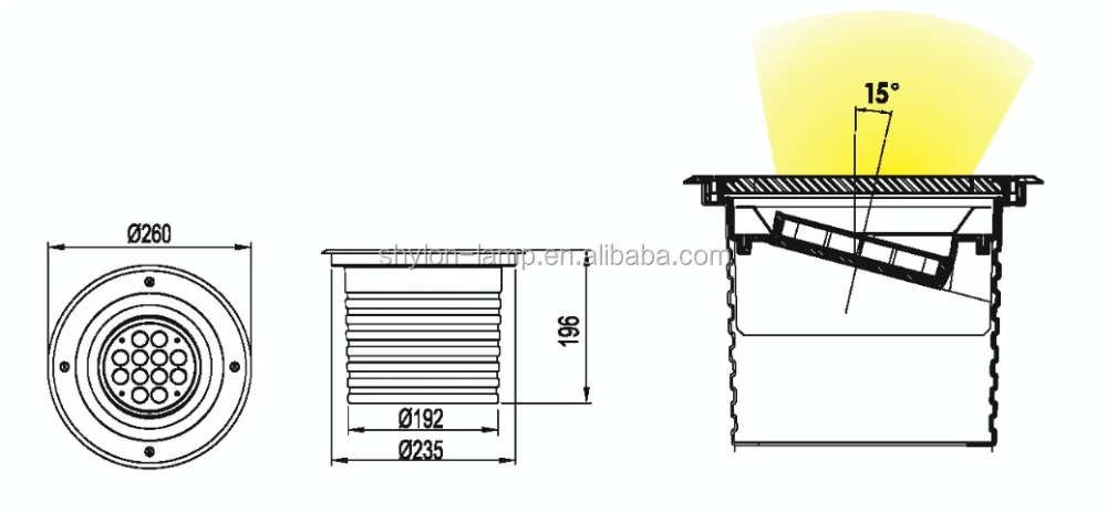 SHYLON Die cast aluminum light body SL2128C 30W LED inground light with high lumens output