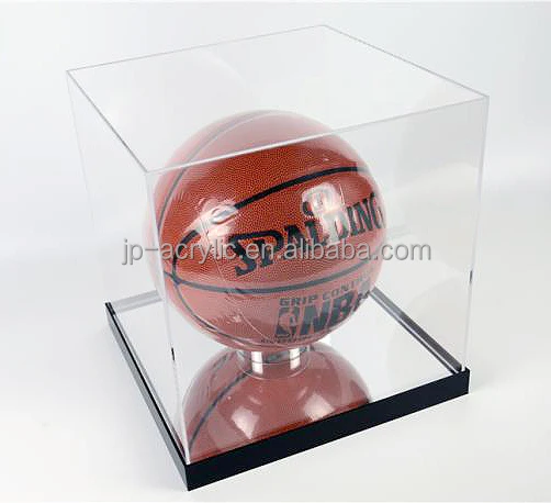 
Dustproof mirror base transparent acrylic display stand holder volleyball basketball foot ball display cube 