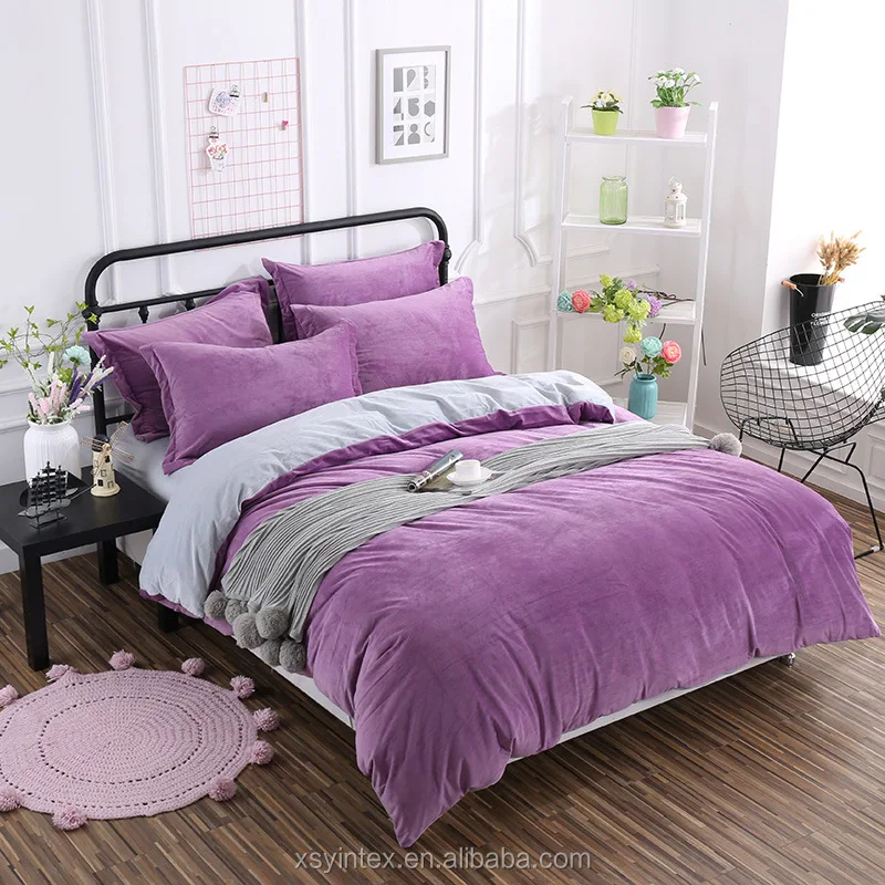 Luxury Collection Ultra Soft Flannel Coral Plush Fleece Duvet Cover Set