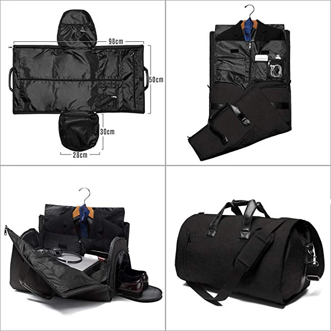 OEM factory straight selling Carry on Garment Bag Large Duffel Bag Suit Travel Bag with Shoe Pouch for Men Women