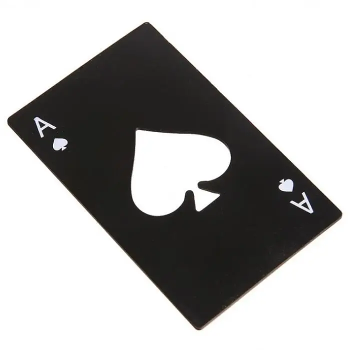 
Stainless Steel Casino Poker Shaped Credit Card beer Bottle Opener 