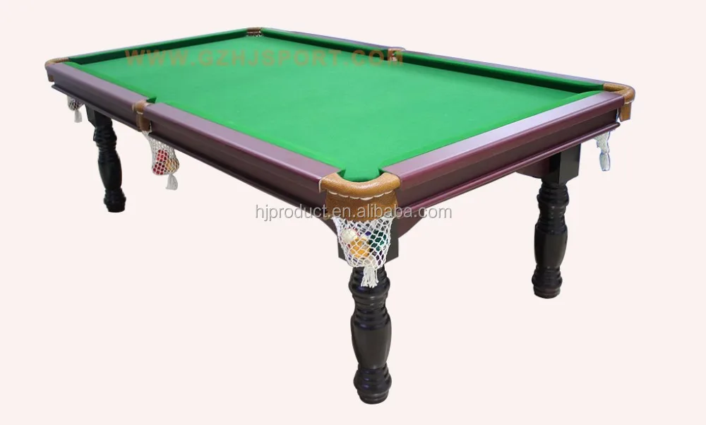 Full Size Solid Wood Billiard Pool Table Slated Bed 8ball Billiards Table
