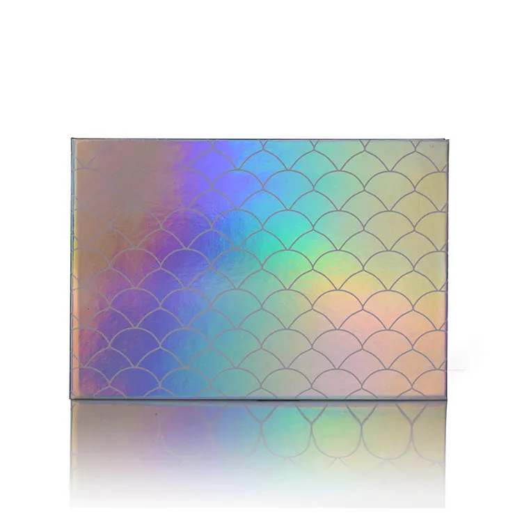 Private label cosmetics natural eyeshadow holographic color shell-shaped glitter eyeshadow palette