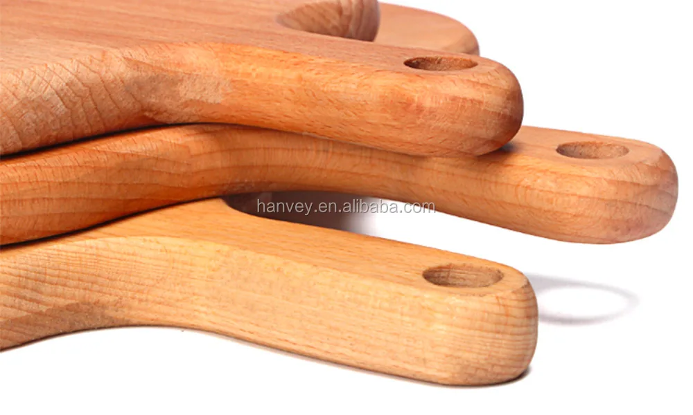 Factory price wholesale cheap Eco-Friendly custom bamboo wooden Baking Bread Serving Paddle pizza cutting board with handle