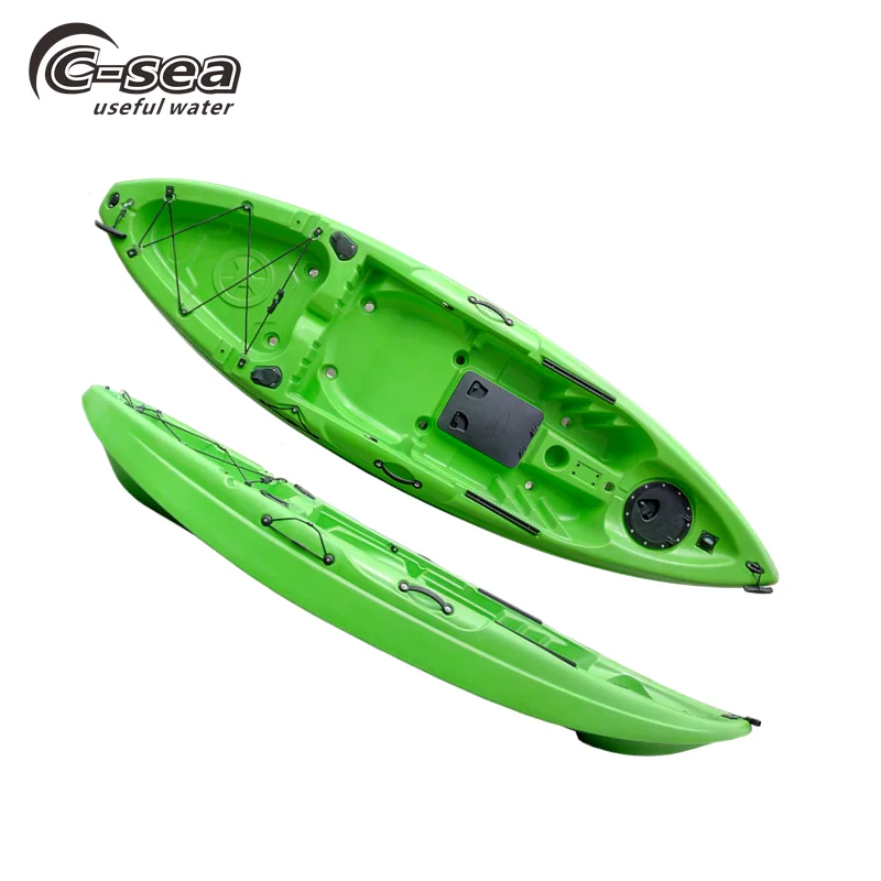 single fishing kayak with waterproof hatch and aluminium seat