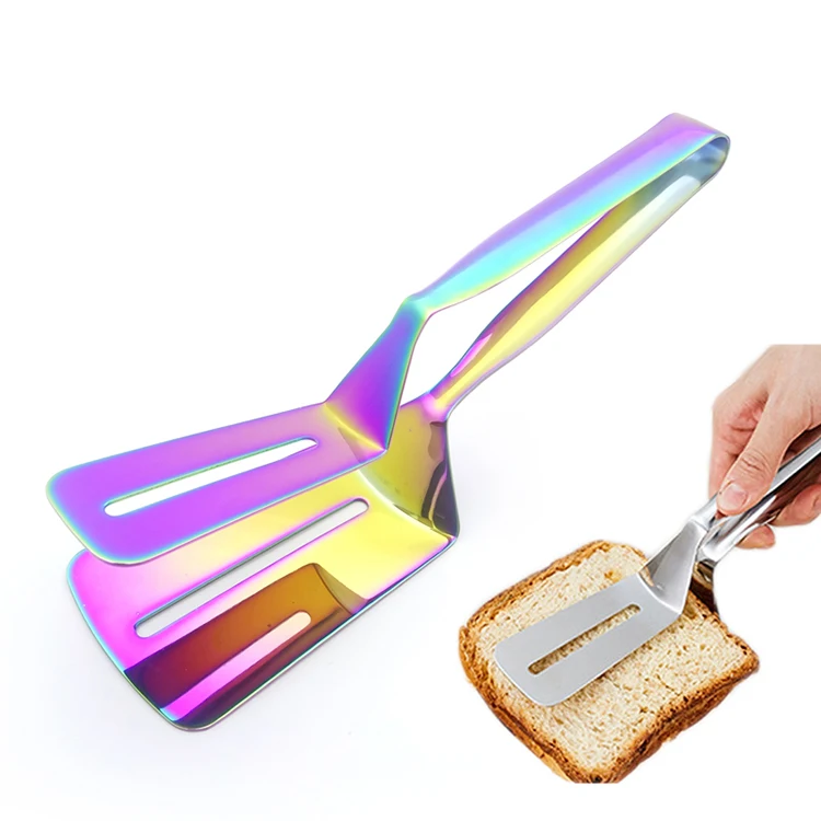 Wholesale Stainless Steel Colorful Serving Tongs For Bread