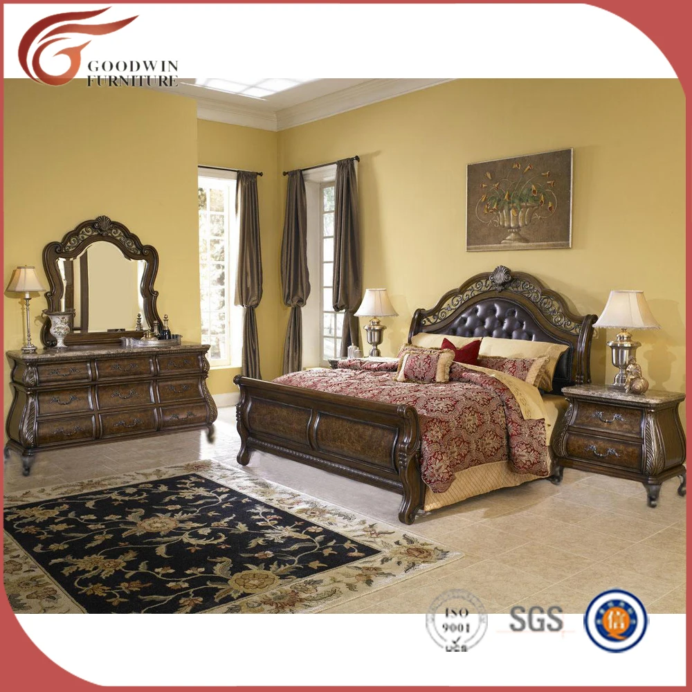 Goodwin Competitive Price Classic Antique Style Home Use Bedroom Furniture Bedroom Suite  WA142