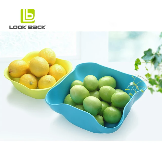 BPA Free Modern Double Dish for Pistachios Peanuts  Edamame Cherries Nuts Fruits Candies Snacks Plastic Serving Dishes and Bowls