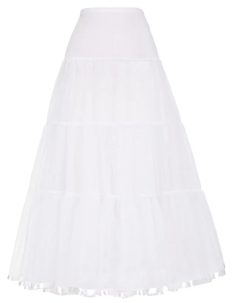 CL010421 Grace Karin Женская белая Длинная свадебная кринолиновая Нижняя юбка ретро винтажное свободное платье подъюбник