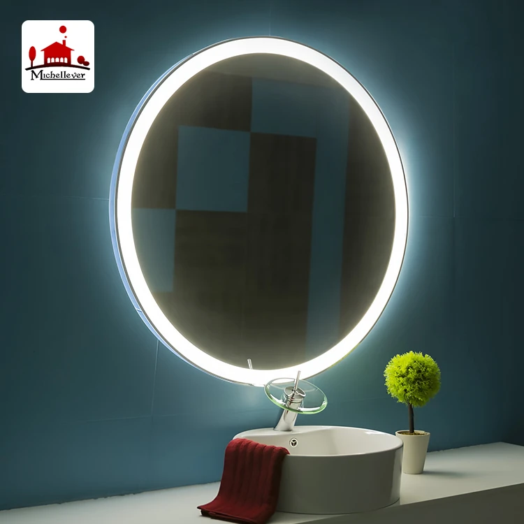 
ip66 rating certified lighted led mirror wall mounted light around mirror led backlit round mirror 