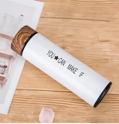 12oz Bamboo Tea Tumbler Original Bamboo Tumbler with Tea Infuser Vacuum Insulated Stainless Steel Thermos with Filter