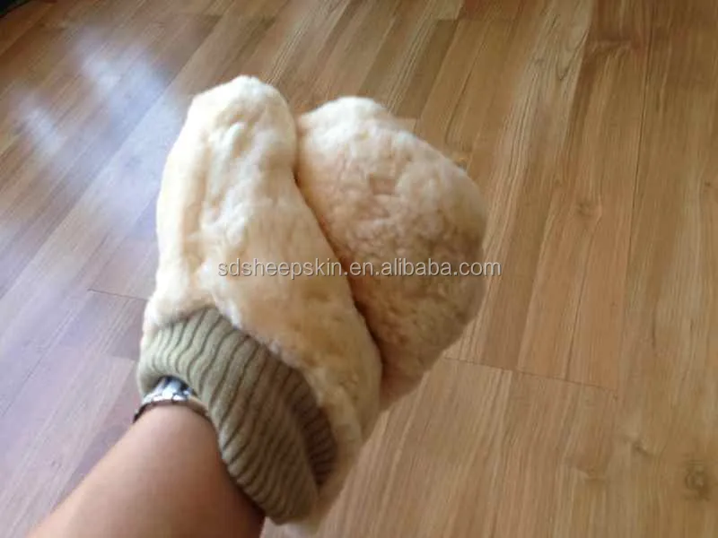 Merino Sheep Skin Lamb Oven Mitts car wash Gloves
