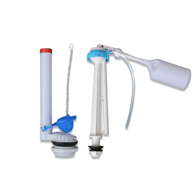 Single push-button cistern toilet cubicle tank flush mechanism