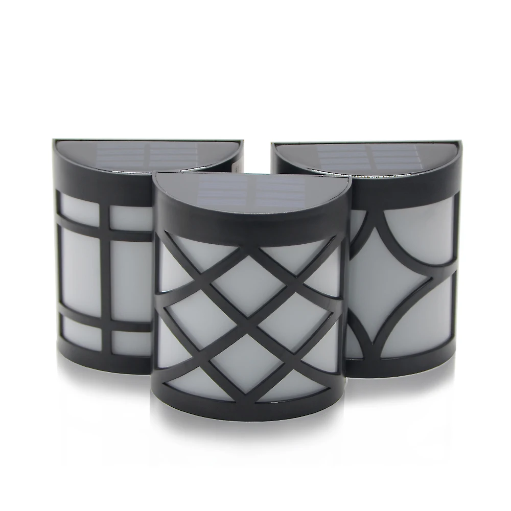 hot Waterproof 6 LED Solar Light Garden Decoration Light Sensor Solar Power Panel Lamp Mounted Outdoor Fence Pathway Wall light