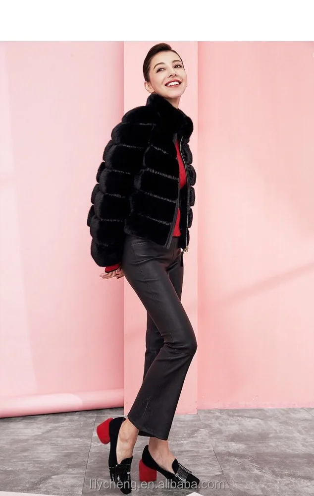
wholesale women fashion winter faux fox fur coat custom faux fox coat for women Factory price Shenzhen Lily Cheng 