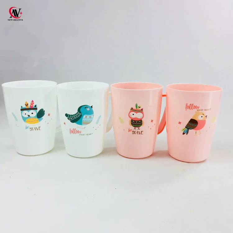550ml  Large Plastic Cartoon Children Adults Simply Drink Cup Outhwash Cup