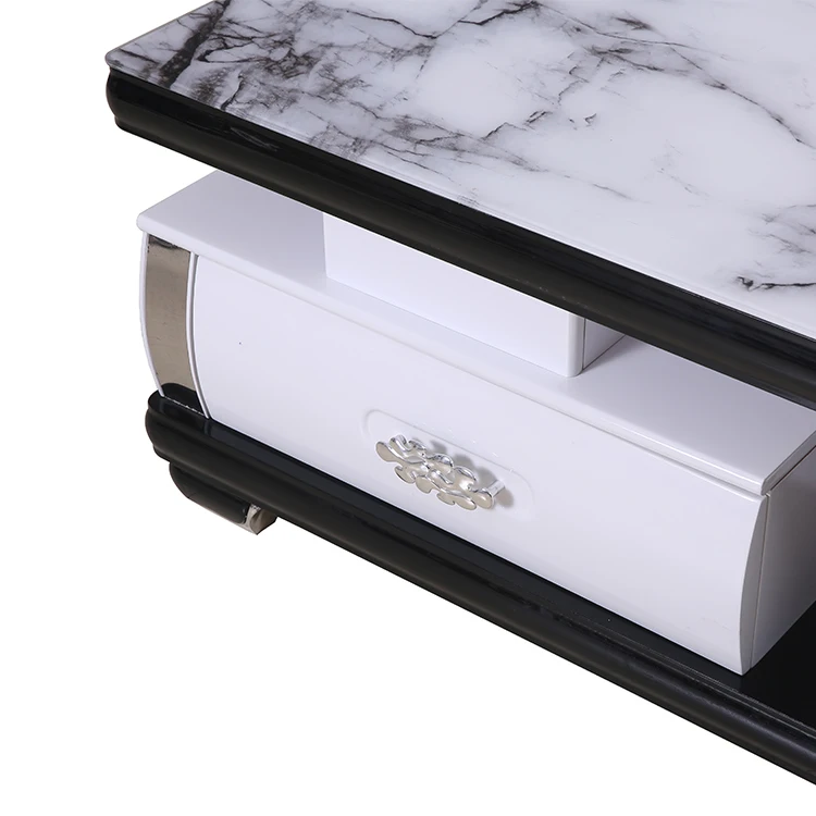 Подгонянный номер гостиницы современный МДФ простой Глянец черный журнальный столик конец таблицы