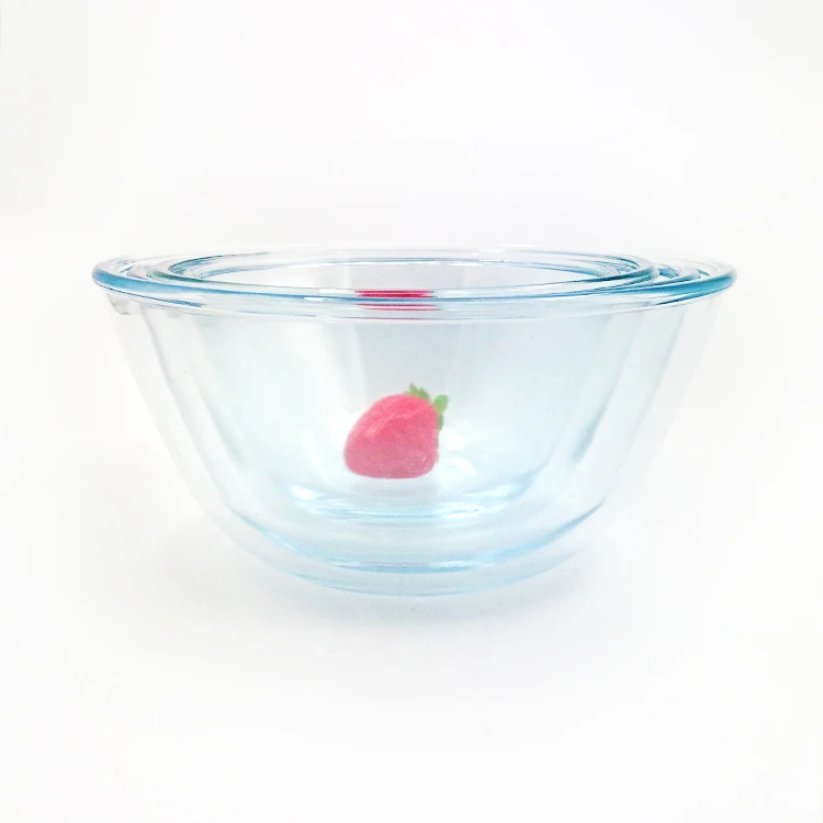 2020 hot sale oven use glass mixing bowl microwave bowl with lid
