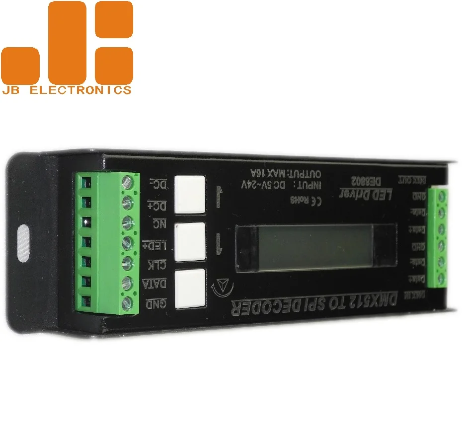 DMX512 Available Standalone 26 Modes 170 Pixel RGB Lighting DE8802 SPI strip controller