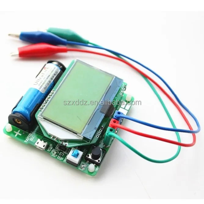 Цифровой комбинированный тестер транзисторов LCR ESR Meter Mega328 диодный триодный индуктор емкость резистора MOS/PNP/NPN + испытательный зажим