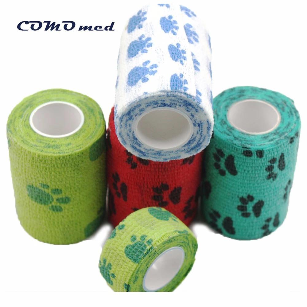 
pet use self Adhesive Bandage print logo Cohesive bandage 