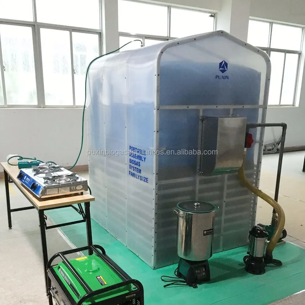China Puxin Family Size Portable Biogas Anaerobic Digester for Abattoir House Waste Disposal